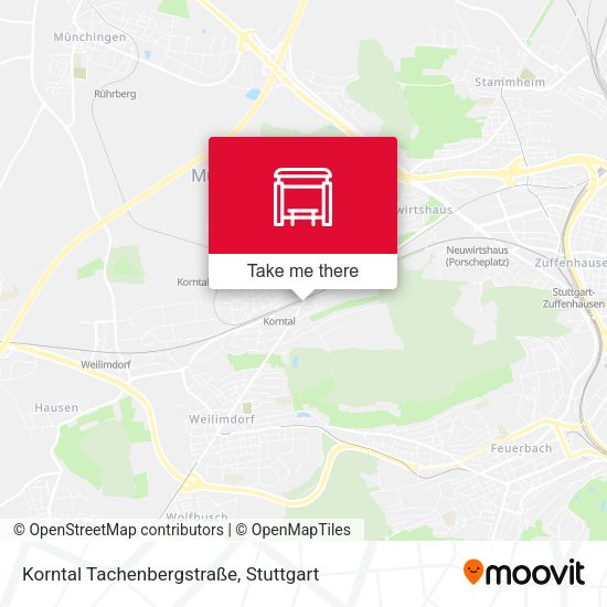 Карта Korntal Tachenbergstraße