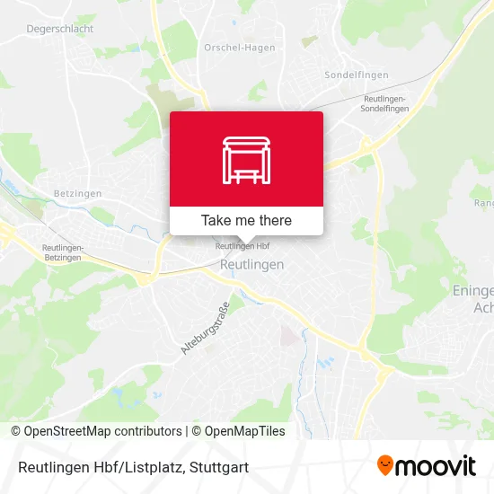 Reutlingen Hbf/Listplatz map