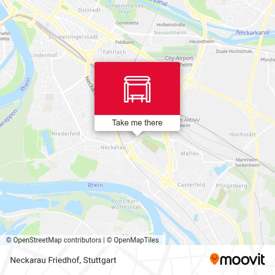 Neckarau Friedhof map