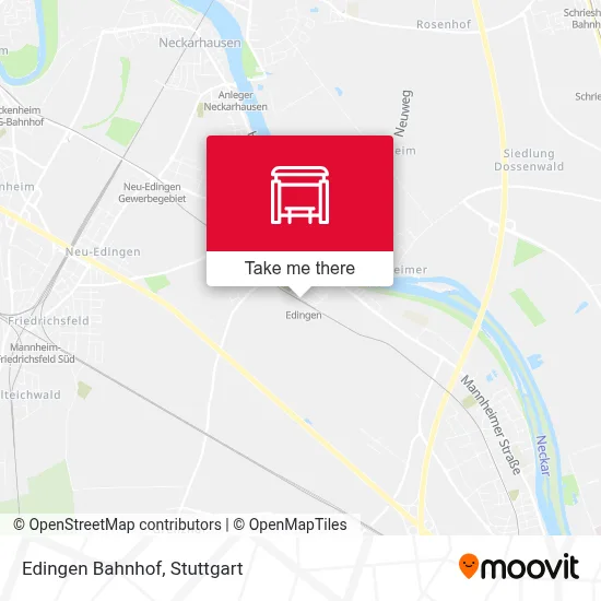 Edingen Bahnhof map