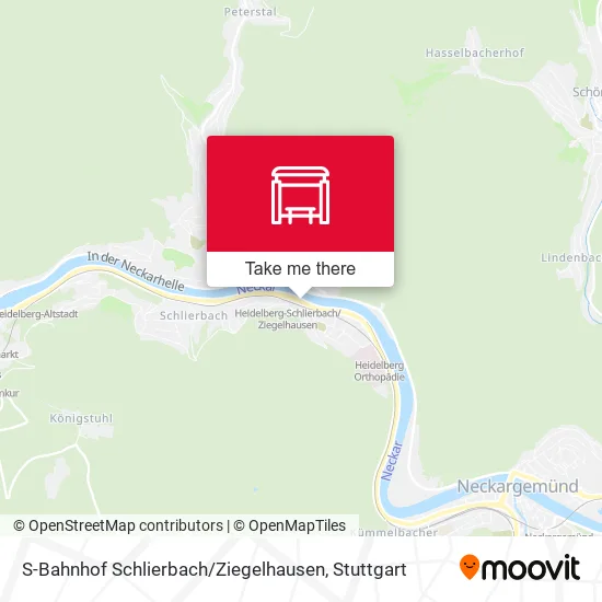 Карта S-Bahnhof Schlierbach / Ziegelhausen