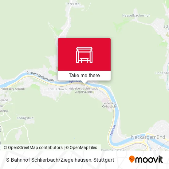 Карта S-Bahnhof Schlierbach / Ziegelhausen