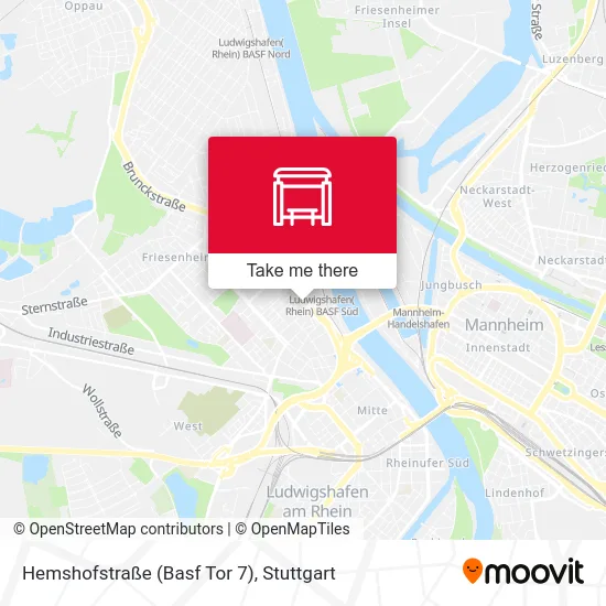 Карта Hemshofstraße (Basf Tor 7)