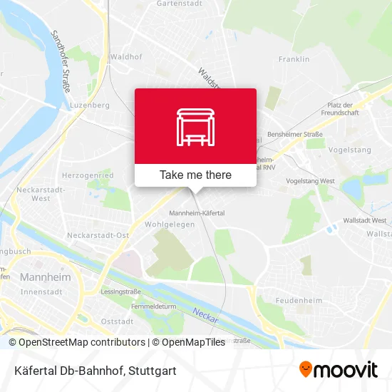 Карта Käfertal Db-Bahnhof