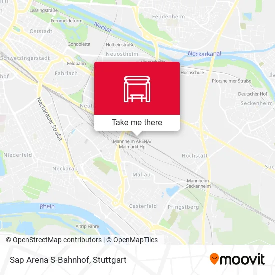 Карта Sap Arena S-Bahnhof