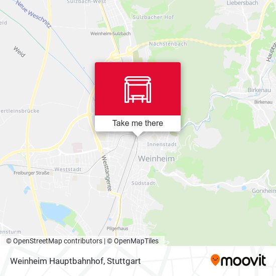 Карта Weinheim Hauptbahnhof