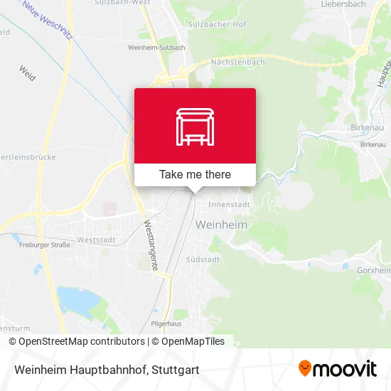 Карта Weinheim Hauptbahnhof