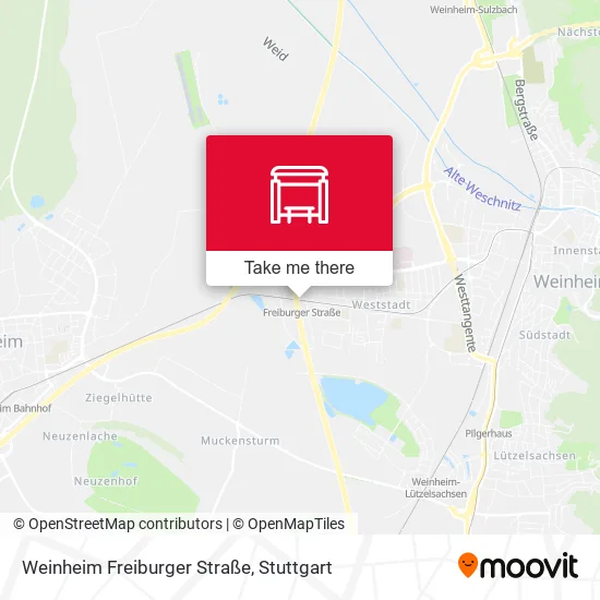 Карта Weinheim Freiburger Straße
