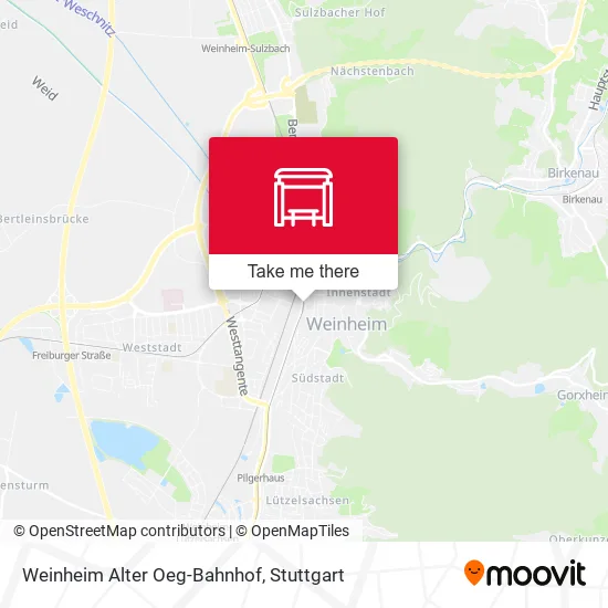 Карта Weinheim Alter Oeg-Bahnhof
