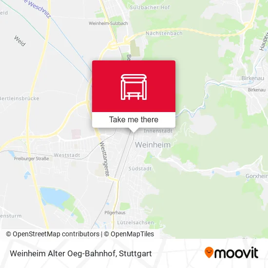 Карта Weinheim Alter Oeg-Bahnhof