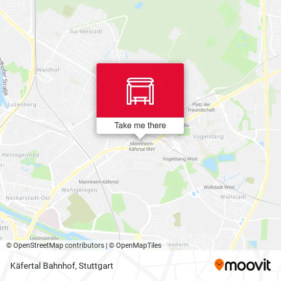 Карта Käfertal Bahnhof