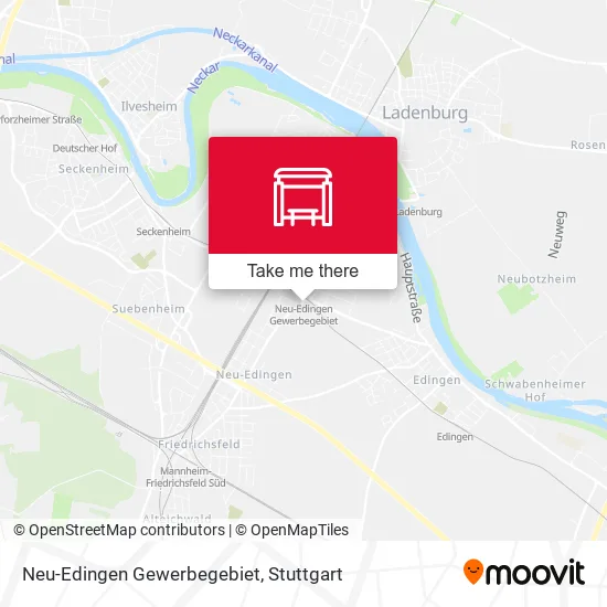 Карта Neu-Edingen Gewerbegebiet
