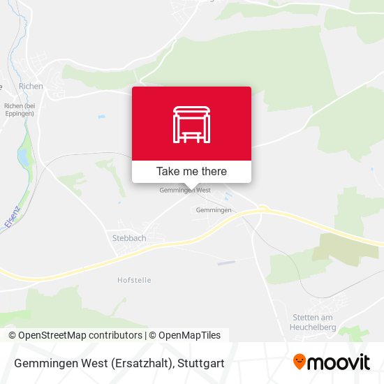 Gemmingen West (Ersatzhalt) map