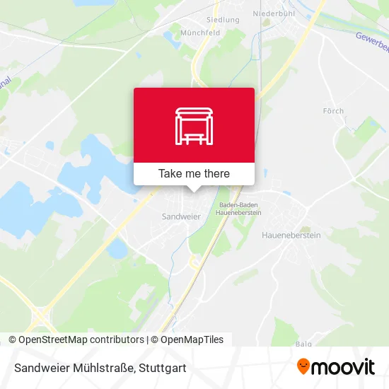 Карта Sandweier Mühlstraße