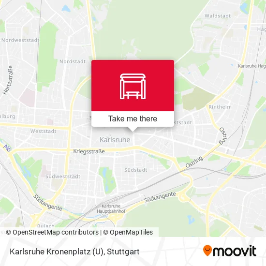 Карта Karlsruhe Kronenplatz (U)