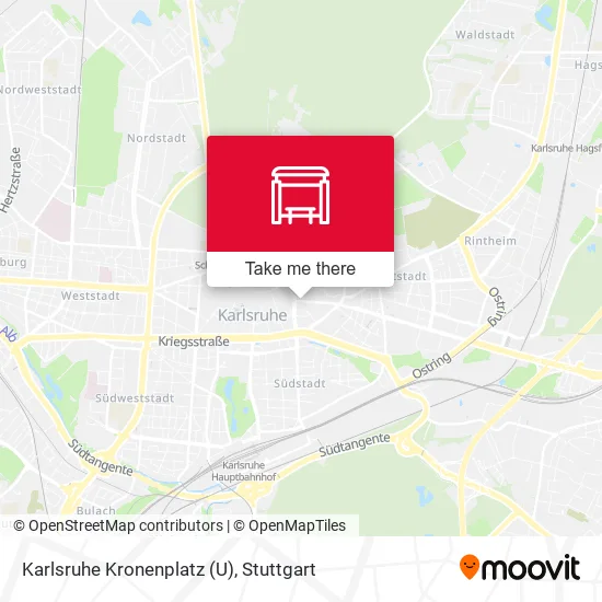 Карта Karlsruhe Kronenplatz (U)