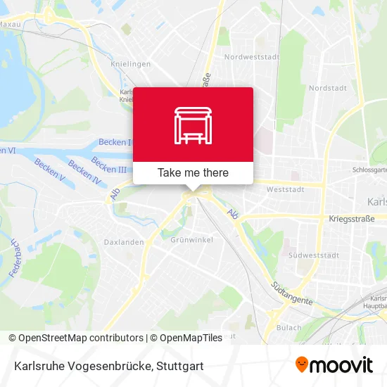 Карта Karlsruhe Vogesenbrücke