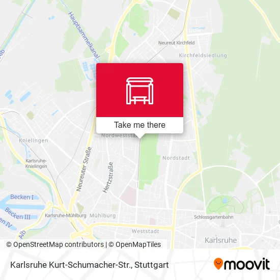 Карта Karlsruhe Kurt-Schumacher-Str.