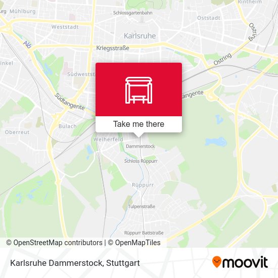 Карта Karlsruhe Dammerstock