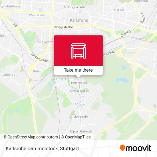 Карта Karlsruhe Dammerstock