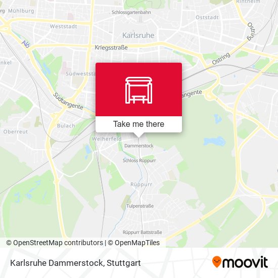 Карта Karlsruhe Dammerstock