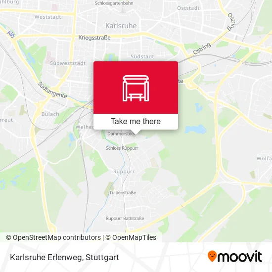 Карта Karlsruhe Erlenweg