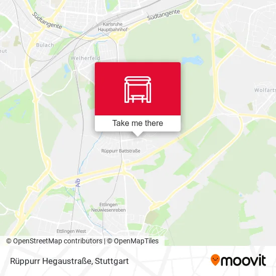 Карта Rüppurr Hegaustraße