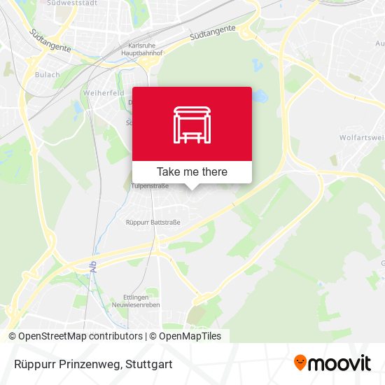 Rüppurr Prinzenweg map