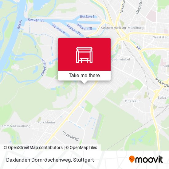 Daxlanden Dornröschenweg map