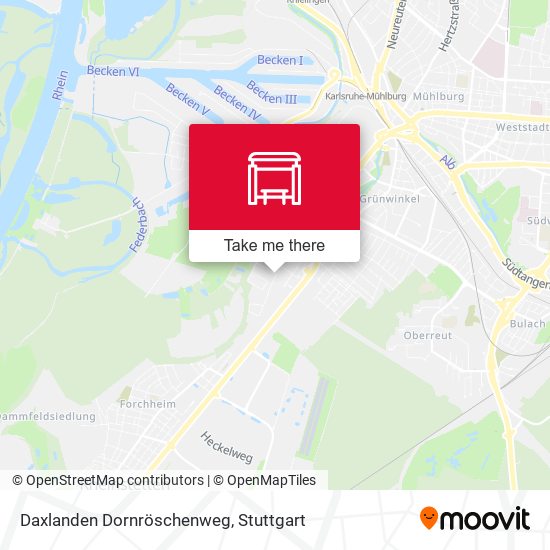 Daxlanden Dornröschenweg map