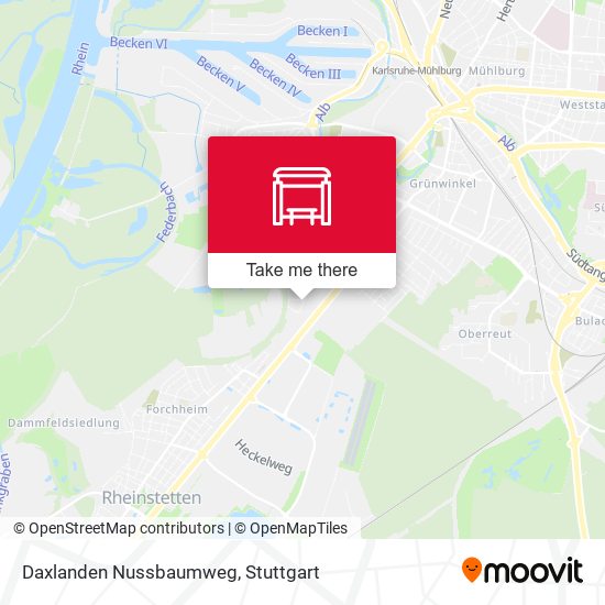 Daxlanden Nussbaumweg map