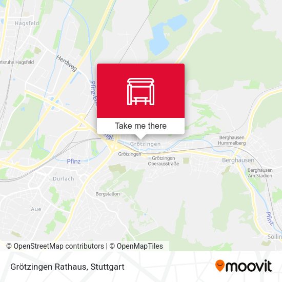 Grötzingen Rathaus map