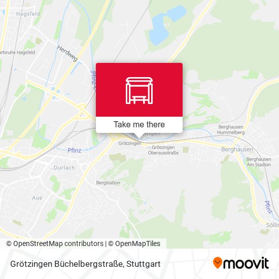 Grötzingen Büchelbergstraße map