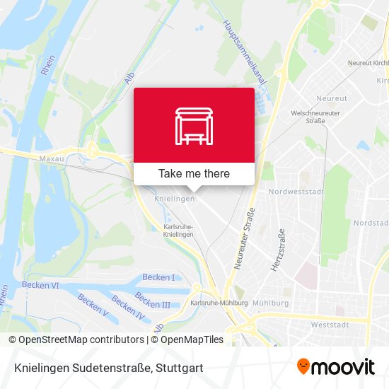 Knielingen Sudetenstraße map