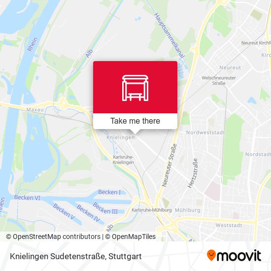 Knielingen Sudetenstraße map