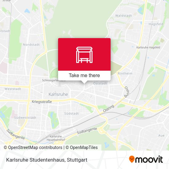 Karlsruhe Studentenhaus map