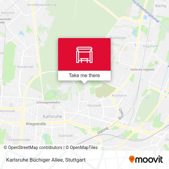 Karlsruhe Büchiger Allee map