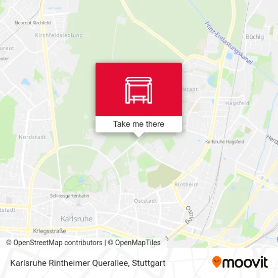 Карта Karlsruhe Rintheimer Querallee