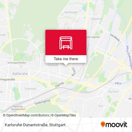 Karlsruhe Dunantstraße map