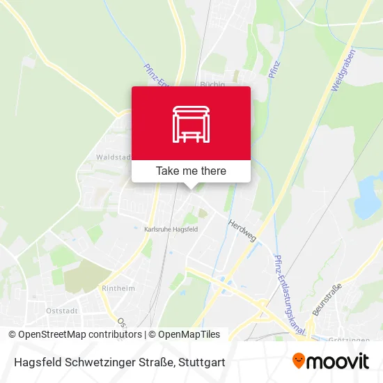 Карта Hagsfeld Schwetzinger Straße