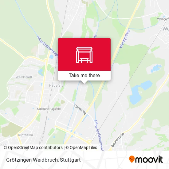 Карта Grötzingen Weidbruch