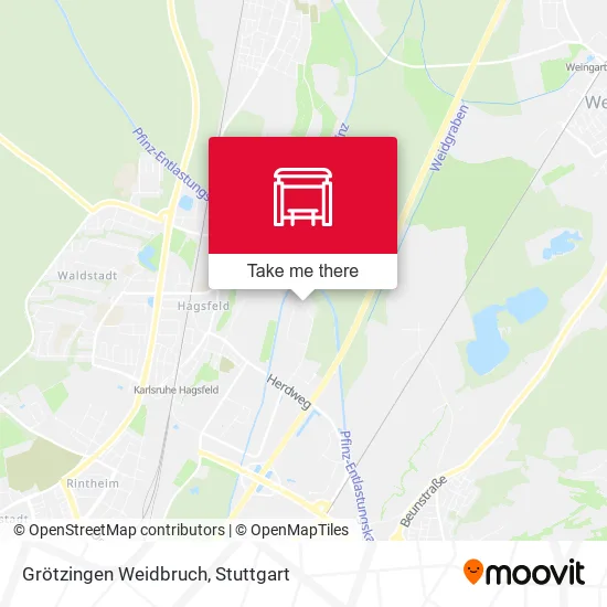 Карта Grötzingen Weidbruch