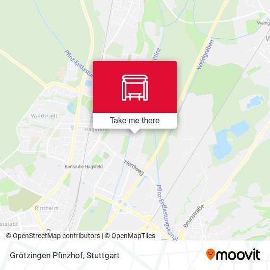 Grötzingen Pfinzhof map