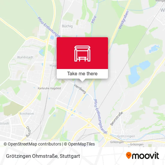 Карта Grötzingen Ohmstraße