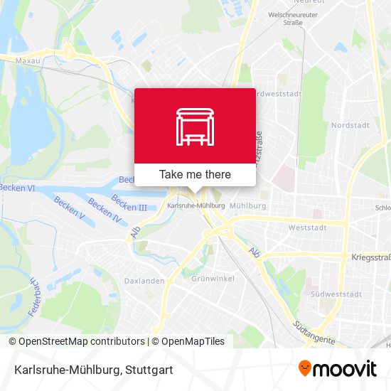 Karlsruhe-Mühlburg map