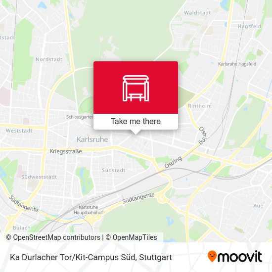 Карта Ka Durlacher Tor / Kit-Campus Süd