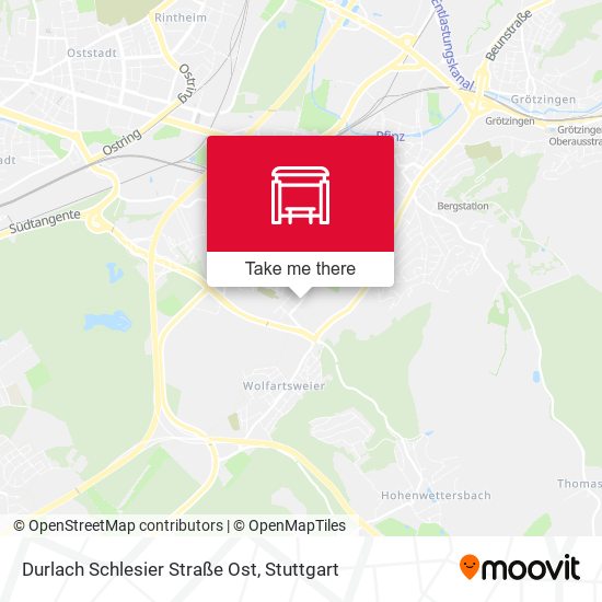 Durlach Schlesier Straße Ost map
