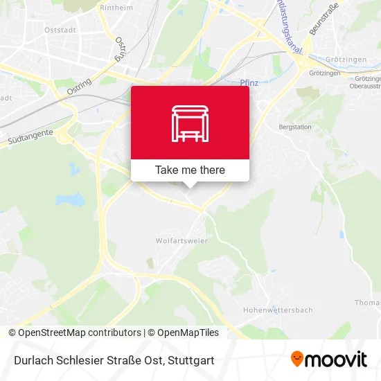 Карта Durlach Schlesier Straße Ost