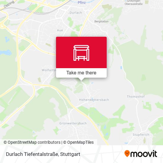 Durlach Tiefentalstraße map