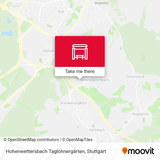 Карта Hohenwettersbach Taglöhnergärten